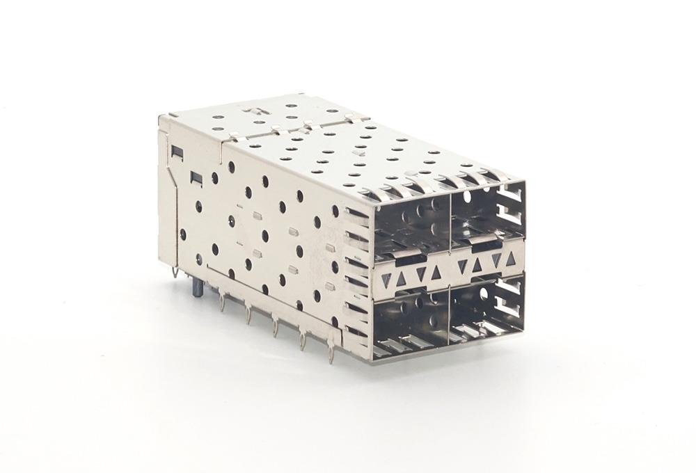 SFP 2X2 压接脚 带导光体