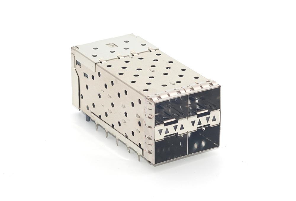 SFP+ 2X2 压接脚 带导光体