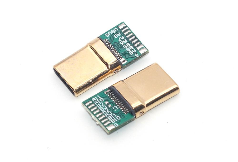 USB_3.1, 24PIN, C To C 3.1, 双绞线,无E-mark, Shell镀金 USB_3.1, 24PIN, C To C 3.1, 双绞线,无E-mark, Shell镀金