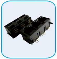  HL5504 RJ11 JACK 1X3 6P4C 