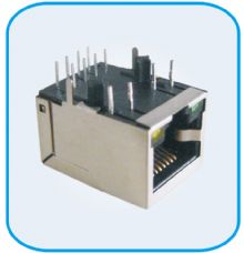  HL59T RJ45 JACK 1X1 LED WITH TRANSFORMER